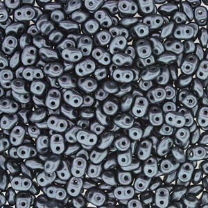 Pastel Dark Grey/Hematite Miniduos 8 grams