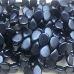 Dark Slate Blue Pearlized Pip Czech Glass Bead 7mm