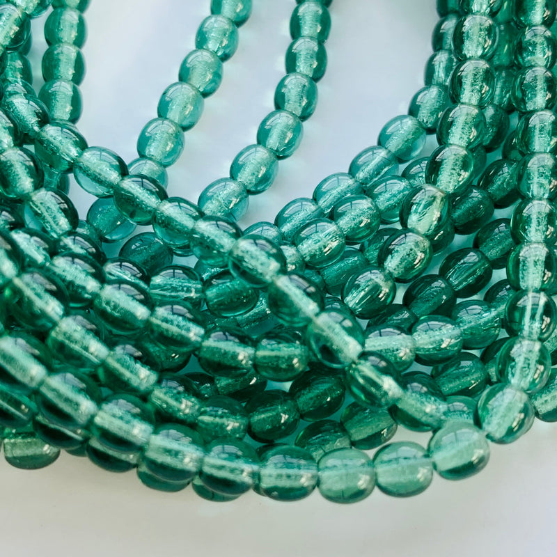 Druk Czech Glass Beads, Erinite, 4mm