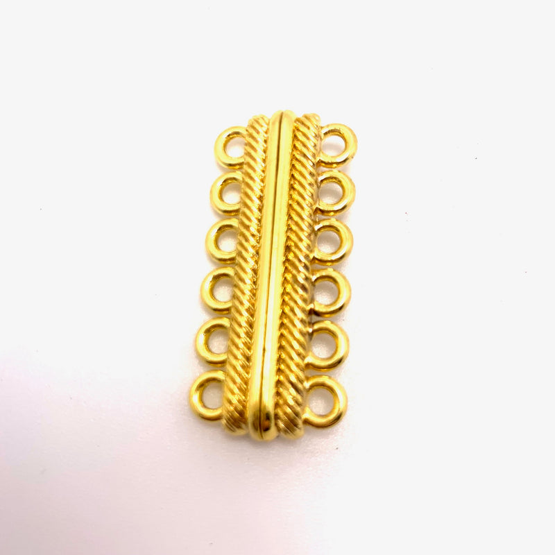 6 Strand Magnetic Gold Plated Clasp