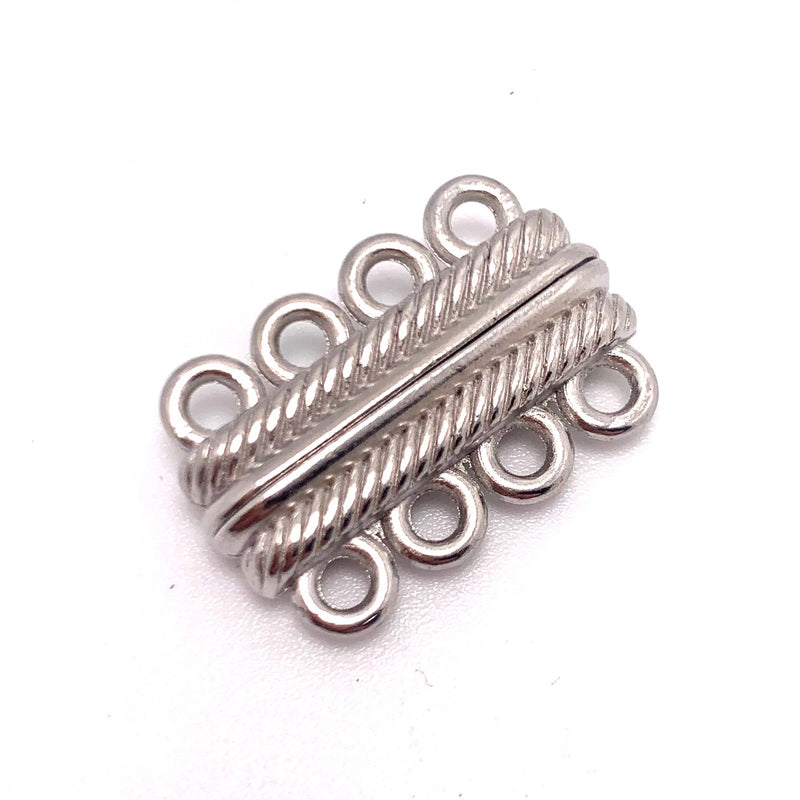 4 Strand Magnetic Silver Plated Clasp