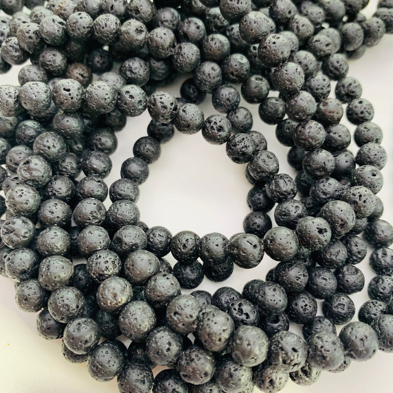 Black Lava Stone 6, and 8mm