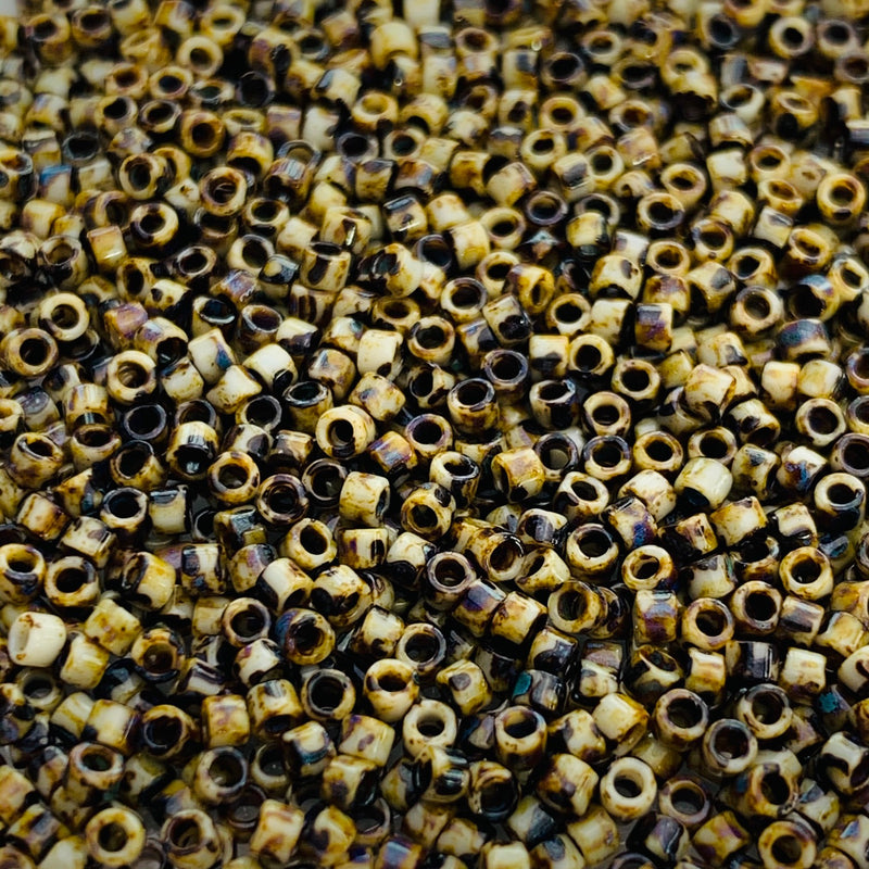 11/0 Miyuki Delica Picasso Opaque Brown