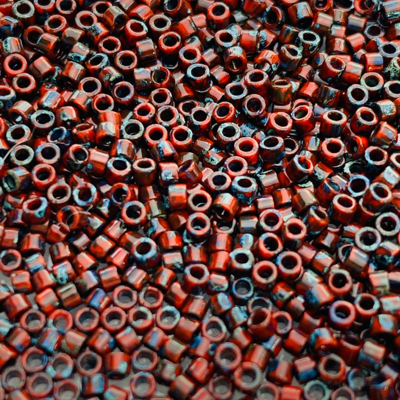 11/0 Miyuki Delica Picasso Opaque Red
