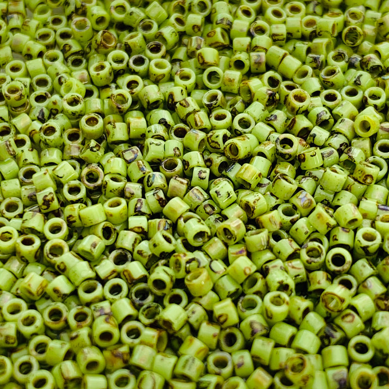 11/0 Miyuki Delica Picasso Opaque Chartreuse