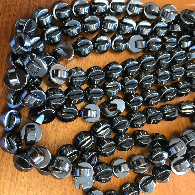Hematite Puzzle Stone Beads, 10mm