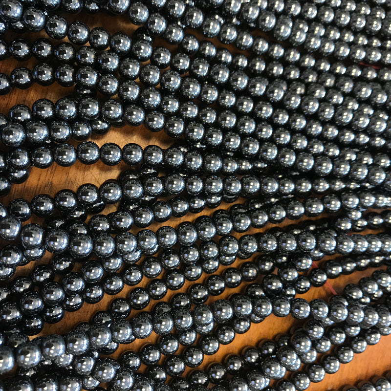 Hematite Round Beads, 4mm