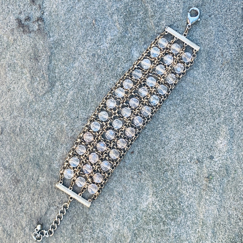 Linked Cuff and Bead Bracelet 7/7/2021