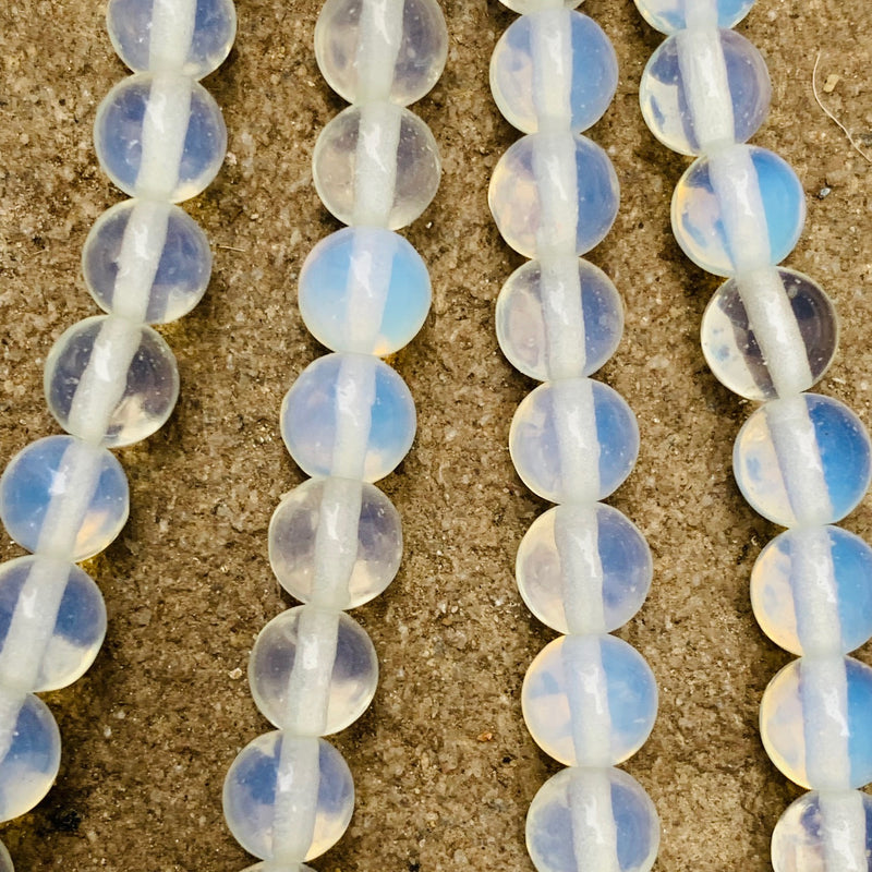Opalescent Glass Round Beads 4mm