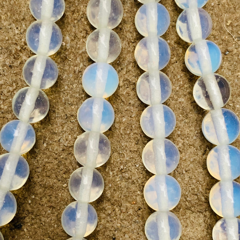 Opalescent Glass Round Beads 6mm