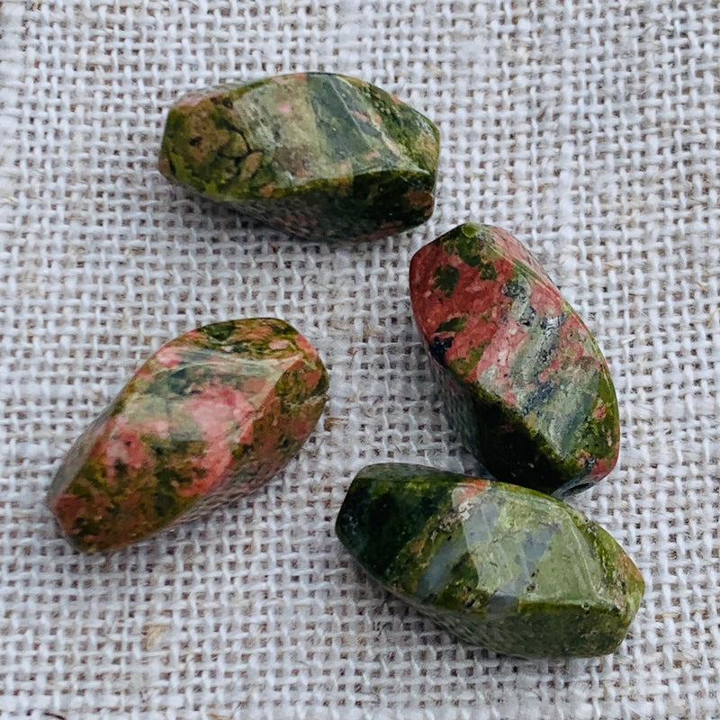 Unakite Gemstone Bead, 14mm