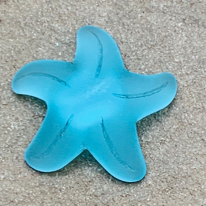 Tumbled Starfish Pendant Bead Blue