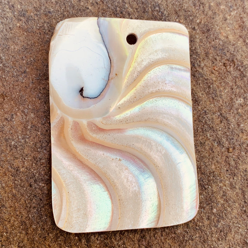 Nautilus Shell Rectangular Pendant