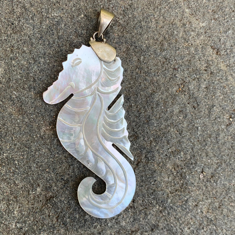 Mother of Pearl Seahorse Pendant