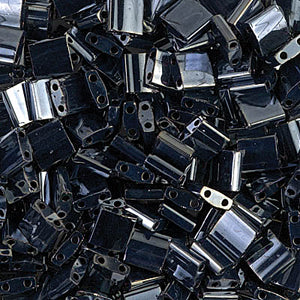 Square tila two holed bead LT gunmetal