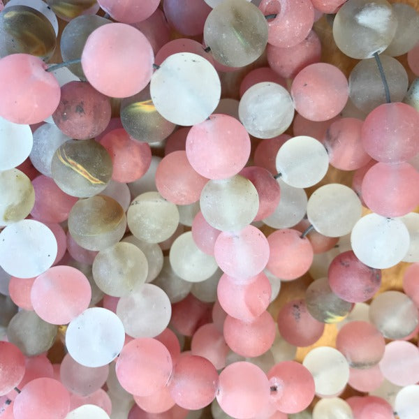 Mixed Matte Quartz, 4, 6,8 &12mm