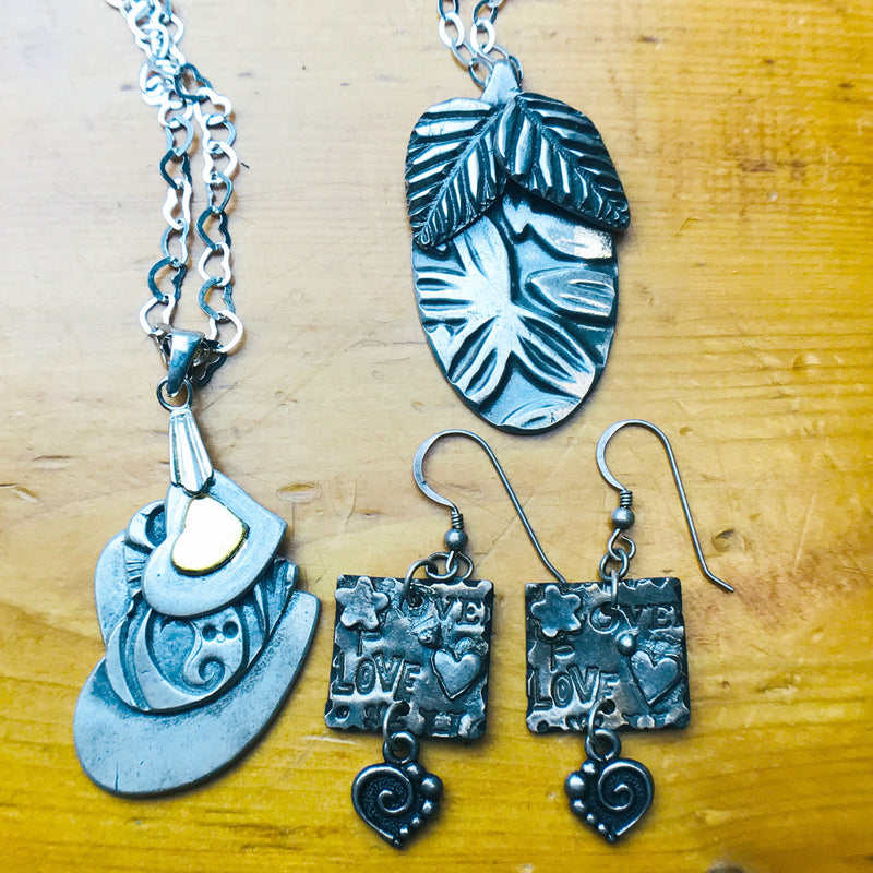 Metal clay pendant clearance