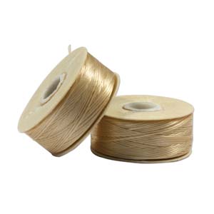 Nymo Nylon Bead Thread Champagne Size D 64 yards for beadweaving & embroidery