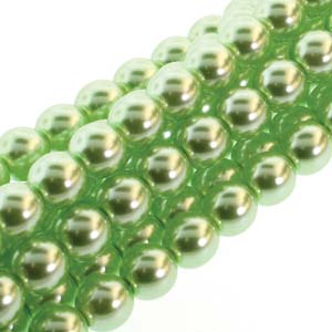 Czech Glass Pearl Beads, Chrysolite , 8mm