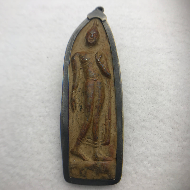 Bronze Buddha Amulet, Standing Pose