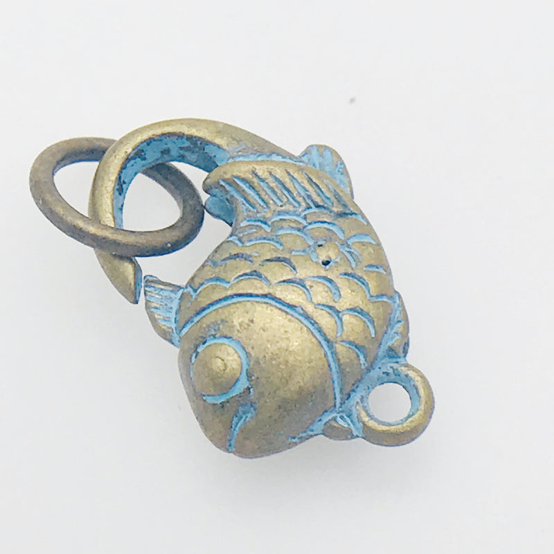 Bronze Patina Fish Lobster Clasp