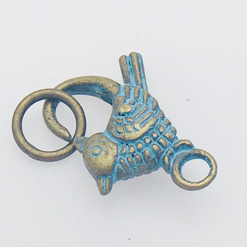 Bronze Patina Bird Lobster Clasp