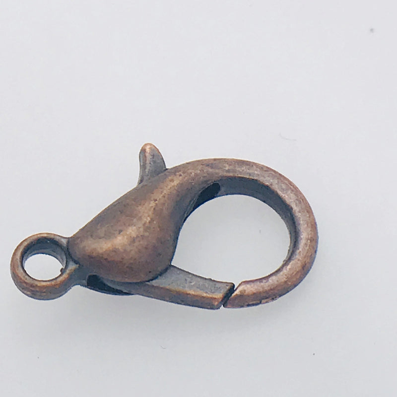 Medium Antique Copper Plated Lobster Clasp