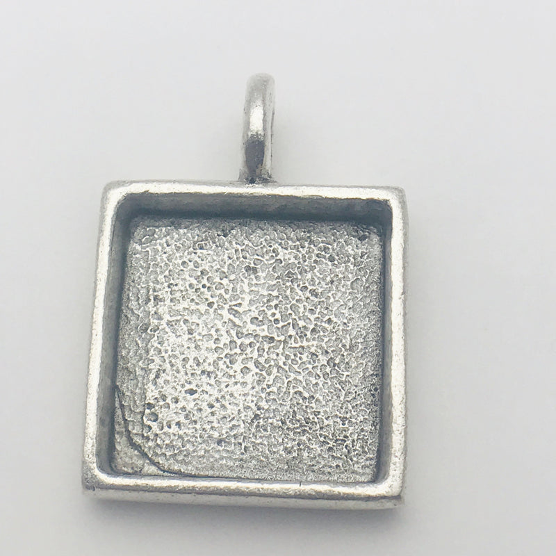Square Pendant Bezel Frame 19mm