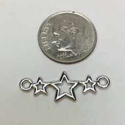 Star Connector Charm, Silver