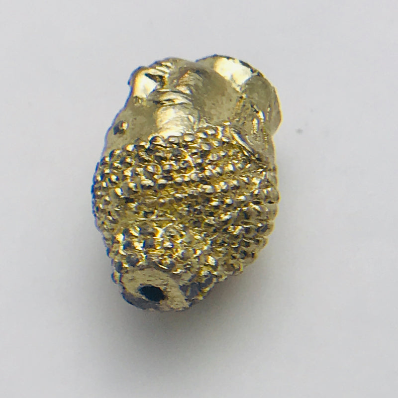 Buddha Head Bead Gold 24mm