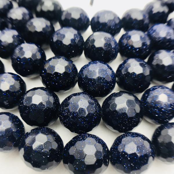 large hole blue goldstone gemstone beads