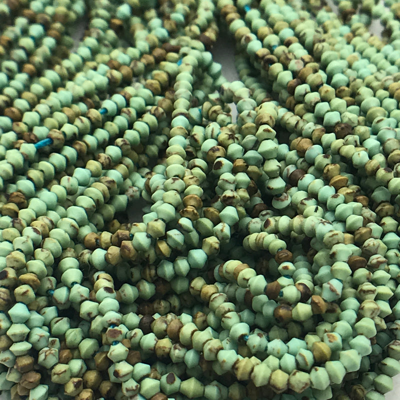 Matte Finish Stones, 2x3mm, Moss