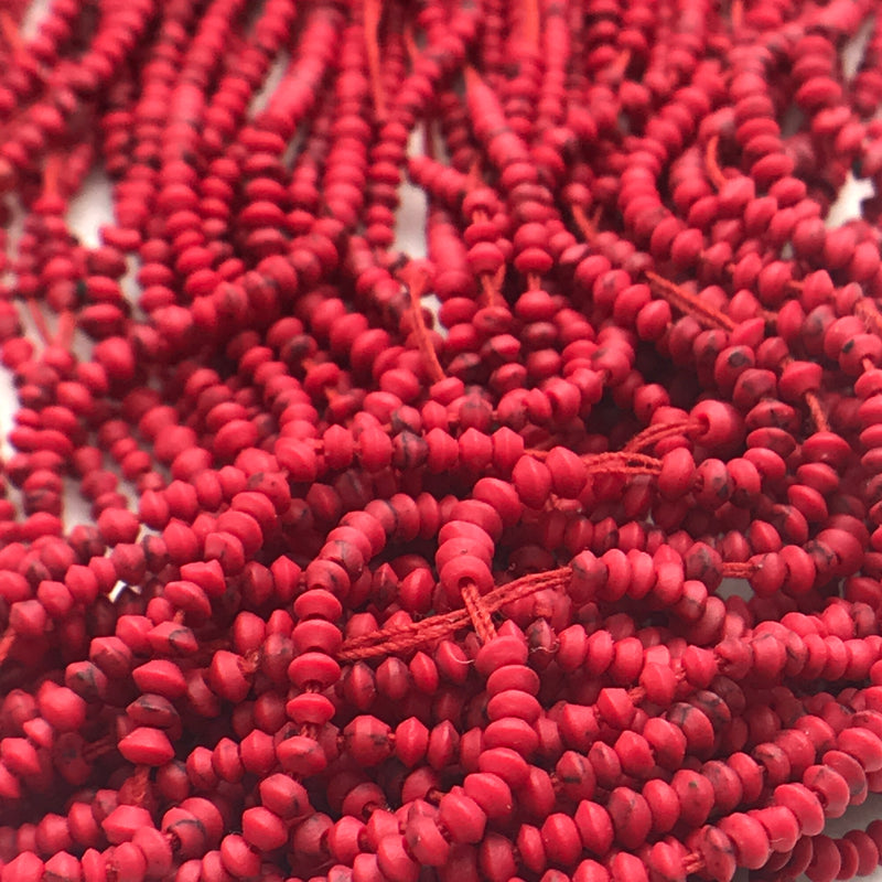 Matte Finish Stones, 1.5mm, Red