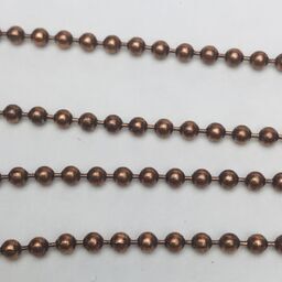 Copper ball chain necklace deals