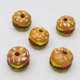 Hamburger Peruvian Ceramic Bead