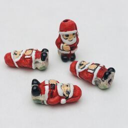 Santa Peruvian Ceramic Bead