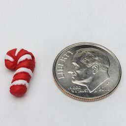 Candy Cane Peruvian Ceramic Bead