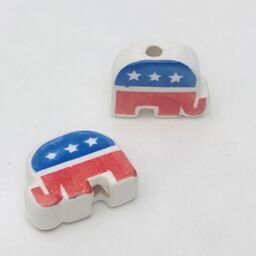 Republican Elephant Peruvian Ceramic Bead
