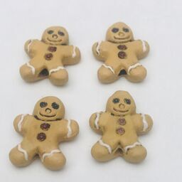 Gingerbread Man Peruvian Ceramic Bead