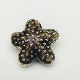 Cloisonne Starfish Bead, Brown 20mm