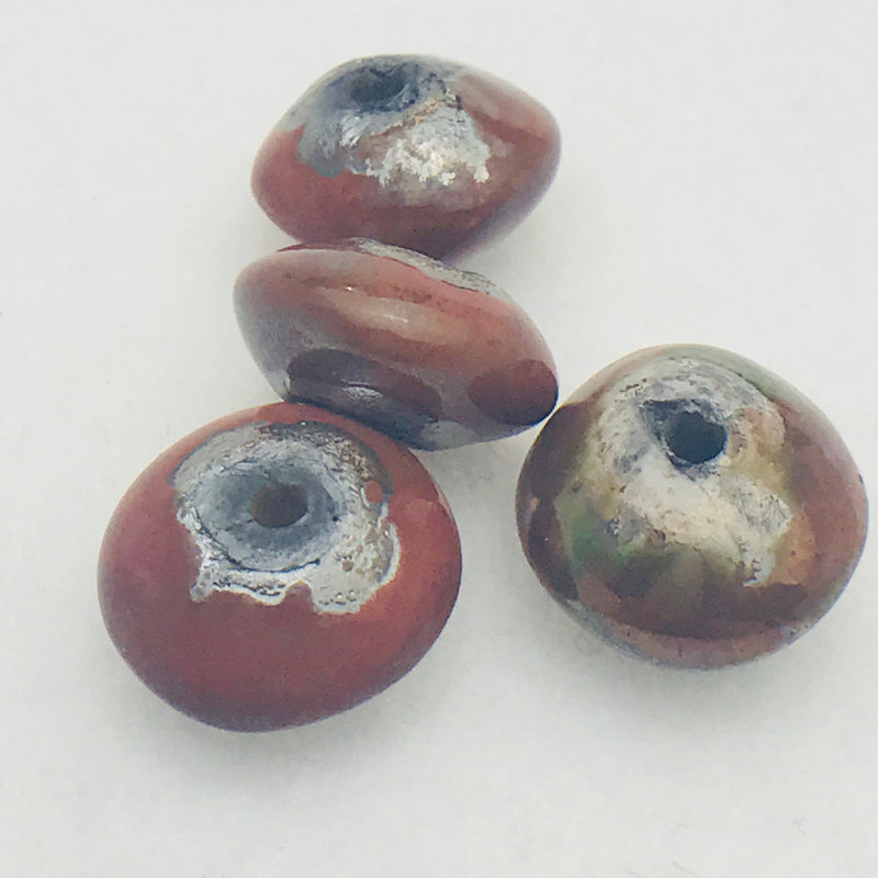 Bicone Ceramic Bead by Keith OConnor, 9x14mm Copper