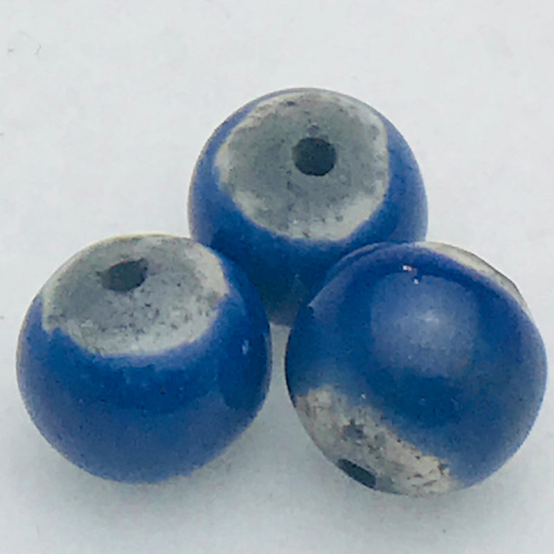 Round Ceramic Bead by Keith OConnor, Dark Blue