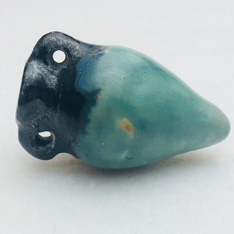 Ceramic Vessel, Blue Raku