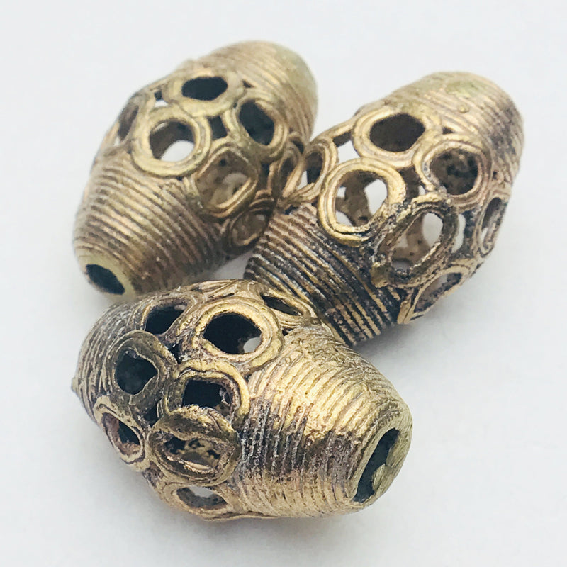 Turbine Ghana Brass Bead 33mm