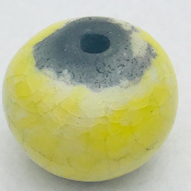 Round Ceramic Bead by Keith OConnor, Yellow
