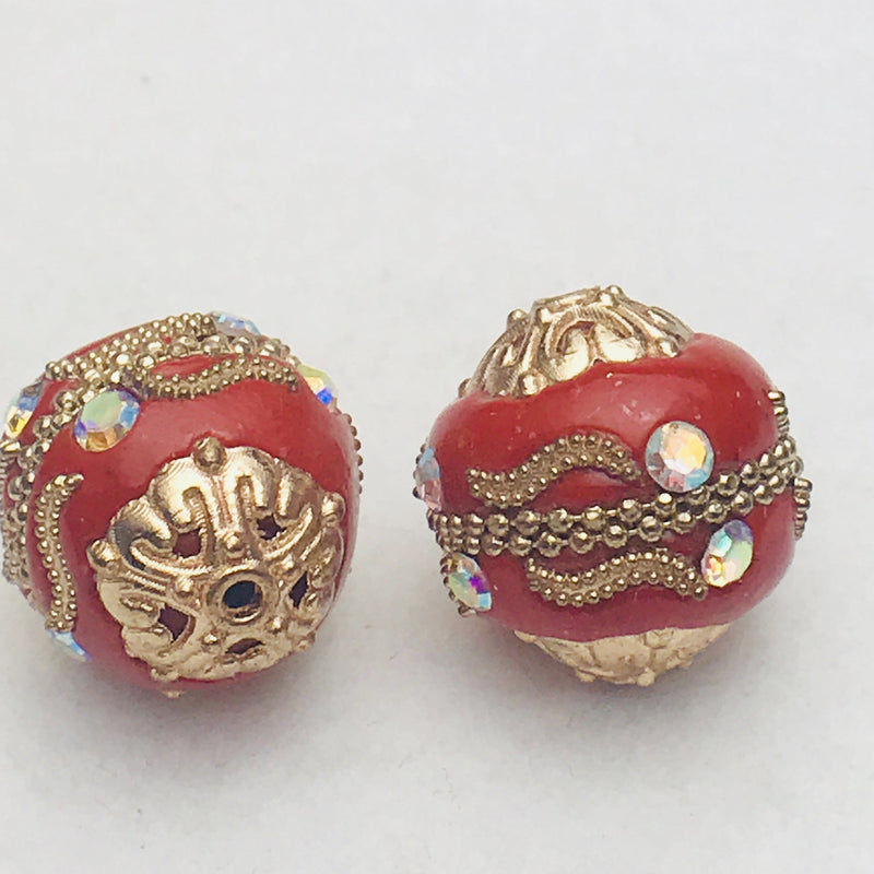 Regal Red Mongolia Bead 19mm