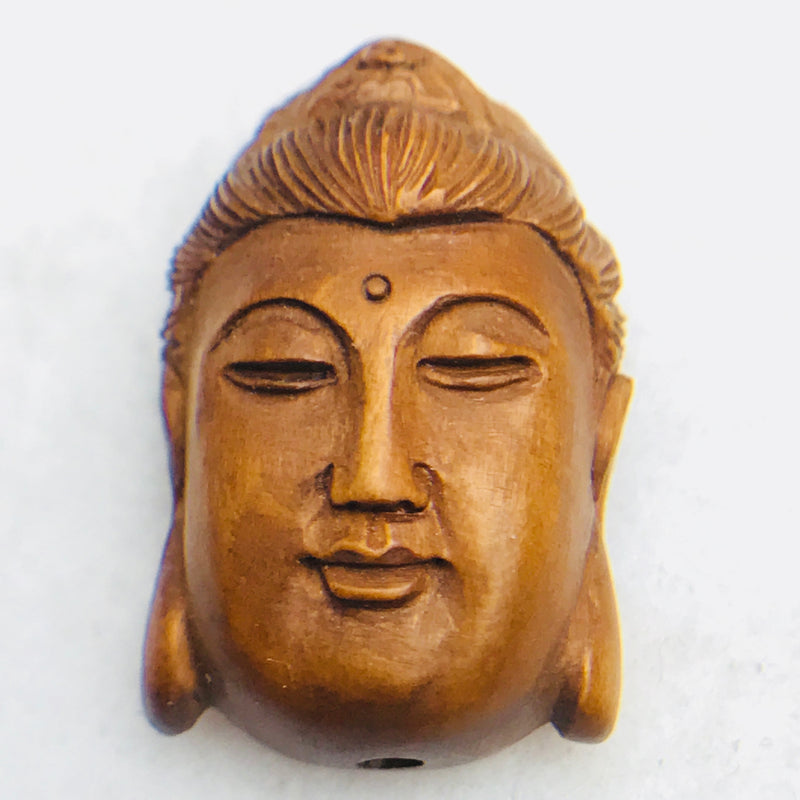 Buddha Head Ojime Bead, 25x16mm