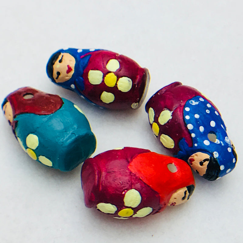 Stacking Doll Peruvian Ceramic Bead
