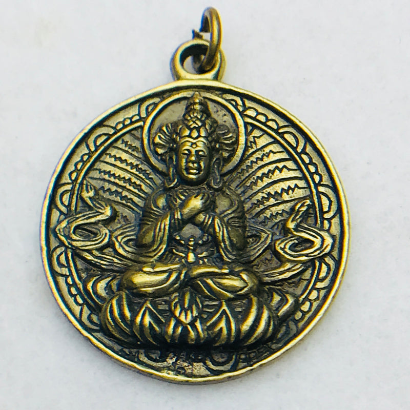 Buddha Charm, 30x30mm Round