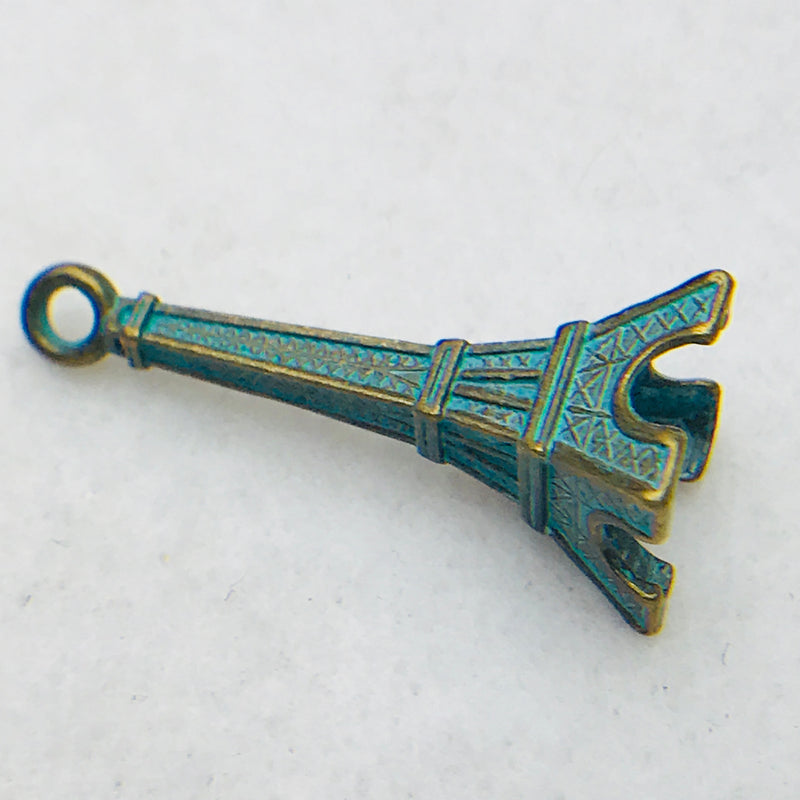 Patina Eiffel Tower Charm, Silver, 26x11mm